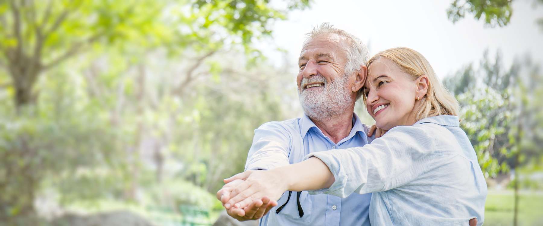 Older man with grown up daughter smiling, foothill ranch ca