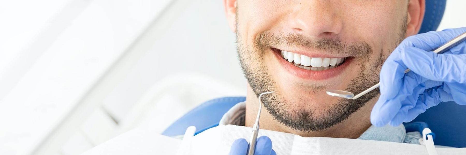 Close up of patients smile at dentist in Lake Forest CA