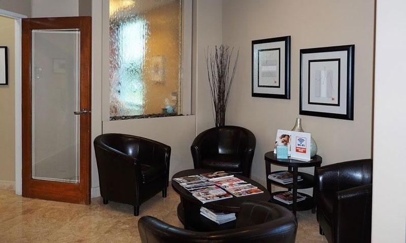 Patient waiting area at dentist office in Lake Forest CA